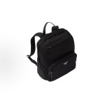 PRADA Re-Nylon enamel metal triangular logo zipper opening backpack, medium size for men, black